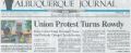 Union Protest  Turns Rowdy